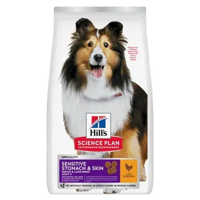 Hill's Science Plan Sensitive Stomach & Skin Adult 1+ Medium med kylling
