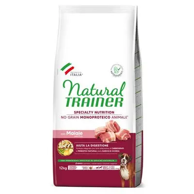 Natural Trainer No Grain Adult Medium & Maxi med svin