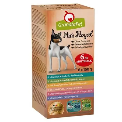 GranataPet Mini Royal 6 x 150 g blandet pakke