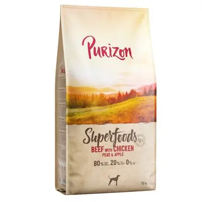 Purizon Superfoods Storfekjøtt med kylling, erter og epler