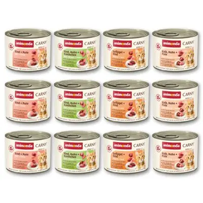 animonda Carny Kitten blandet pakke 12 x 200 g