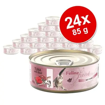 Økonomipakke Feline Finest våtfôr til katter 24 x 85 g