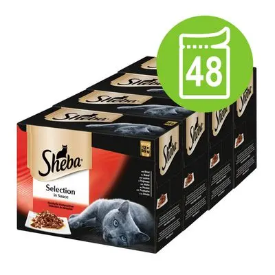 Økonomipakke: Sheba Selection i saus 48 x 85 g porsjonsposer
