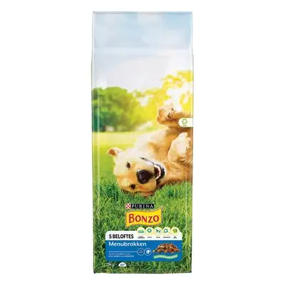 Bonzo Menu Chunks med kylling, storfekjøtt og grønnsaker til hunder