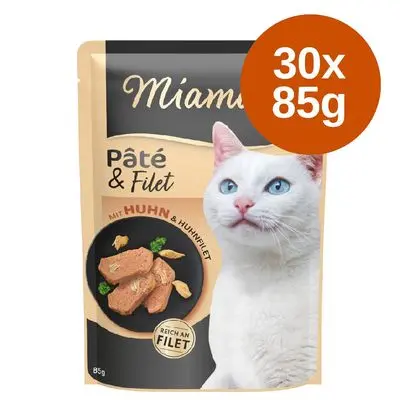 Økonomipakke Miamor Pâté & Filet 30 x 85 g