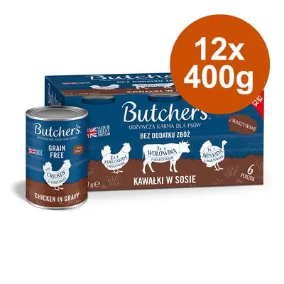 Økonomipakke Butcher's Original kornfritt for hunder 12 x 400 g