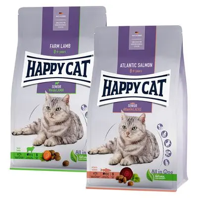 Mixpakke Happy Cat Senior 2 x 4 kg