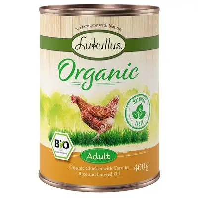 Lukullus økologisk Adult kylling med gulrot (glutenfri)
