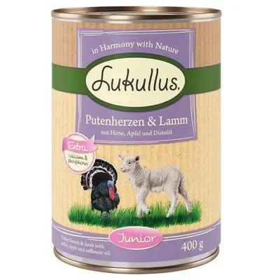 Lukullus Junior Kalkunhjerte & Lam