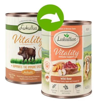 Lukullus Vitality immunsystem: Villsvin (kornfritt)