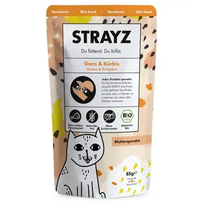 STRAYZ økologisk pose 6 x 85 g