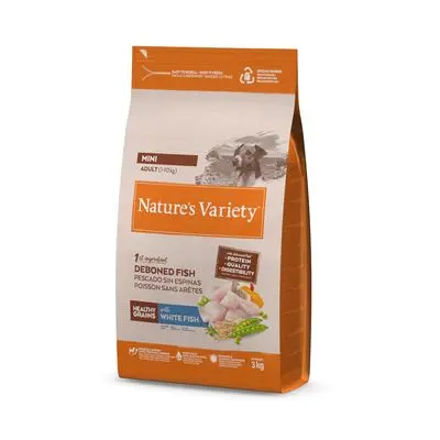 Nature's Variety Healthy Grains Mini Adult hvit fisk