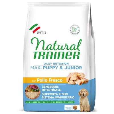 Natural Trainer Puppy & Junior Maxi med kylling
