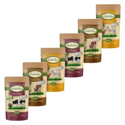 Lukullus Naturkost Mini Mix Adult poser 6 x 150 g