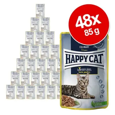 Happy Cat Pouch Meat in Sauce 48 x 85 g