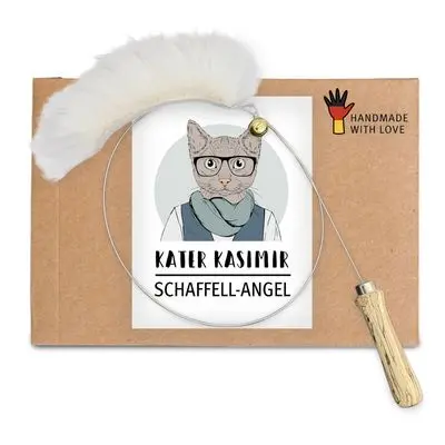 Kater Kasimir Kattelekestang med saueskinn 