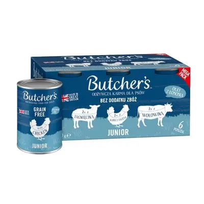 Økonomipakke Butcher's Original kornfri Junior 12 x 400 g