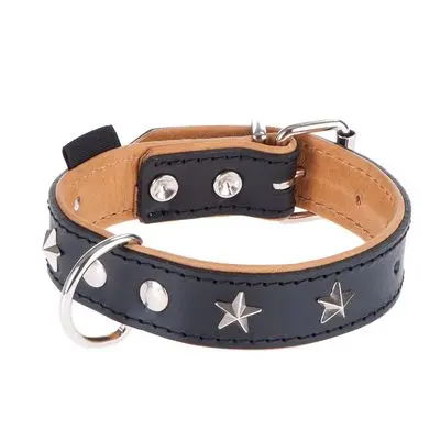 Heim Stars lærhalsbånd - svart-beige