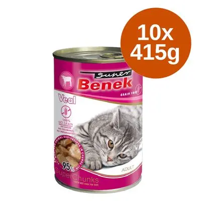 Super Benek Grain Free Chunks 10 x 415 g