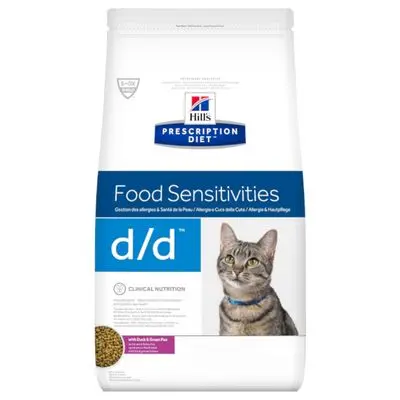 Hill´s Prescription Diet d/d Allergy & Skin Care kattefôr med and og grønne erter