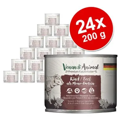 Venandi Animal Monoprotein 24 x 200 g økonomipakke
