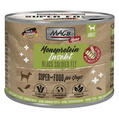 MAC's Monoprotein Insects & Superfood 6 x 180 g
