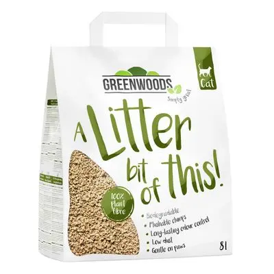 Greenwoods klumpende kattesand av plantefiber
