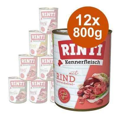 Økonomipakke RINTI Kennerkjøtt 12 x 800 g