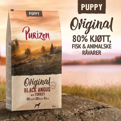 Purizon Puppy Black Angus med kalkun