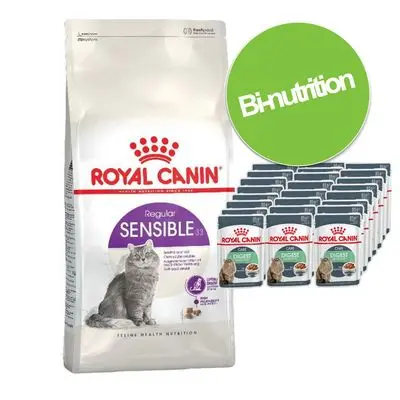 Kombinasjonspakke : tørrfôr + Royal Canin i saus