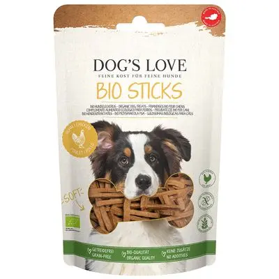 Dog´s Love Bio Sticks med økologisk kylling