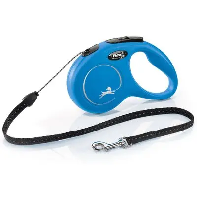flexi Classic hundebånd blå, 5 m