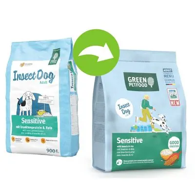 Green Petfood InsectDog Sensitive med insekter & ris