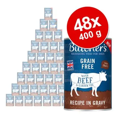 Økonomipakke Butcher's Original kornfri til hunder 48 x 400 g