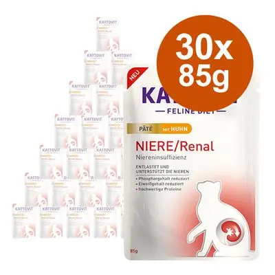 økonomipakke Kattovit nyre/Renal Paté 30 x 85 g