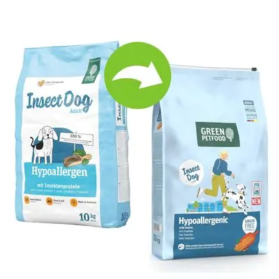 Green Petfood InsectDog Hypoallergenic med insekter
