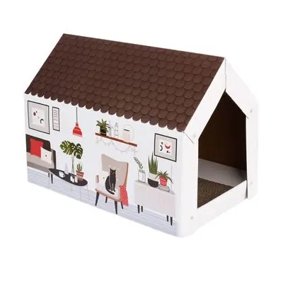 XL-Kattehus Home inkl. Klorebrett - Vinter