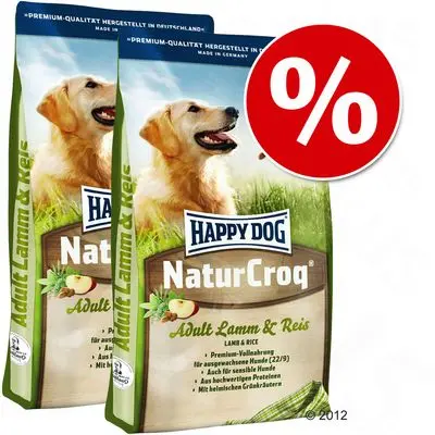 Økonomipakke: 2 x storsekker Happy Dog Natur
