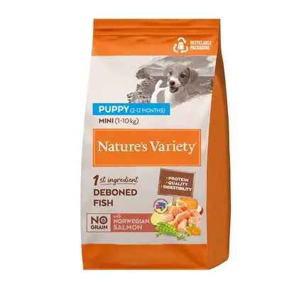 Nature's Variety No Grain Mini Puppy Laks