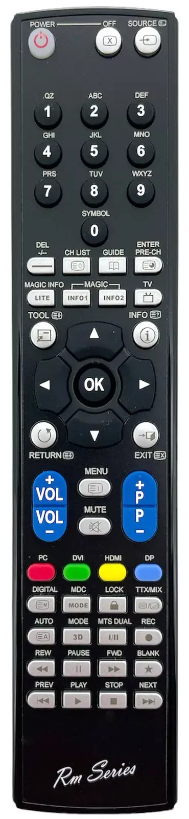RM Series Remote Control fits SAMSUNG LH40GWPLBCCI LH40GWPLBCEN LH40GWPLBCXF