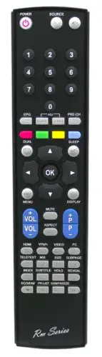 RM Series Remote Control fits SHARP LC-32S7E-BK LC32S7HE LC-32S7HE LC32SB25EB