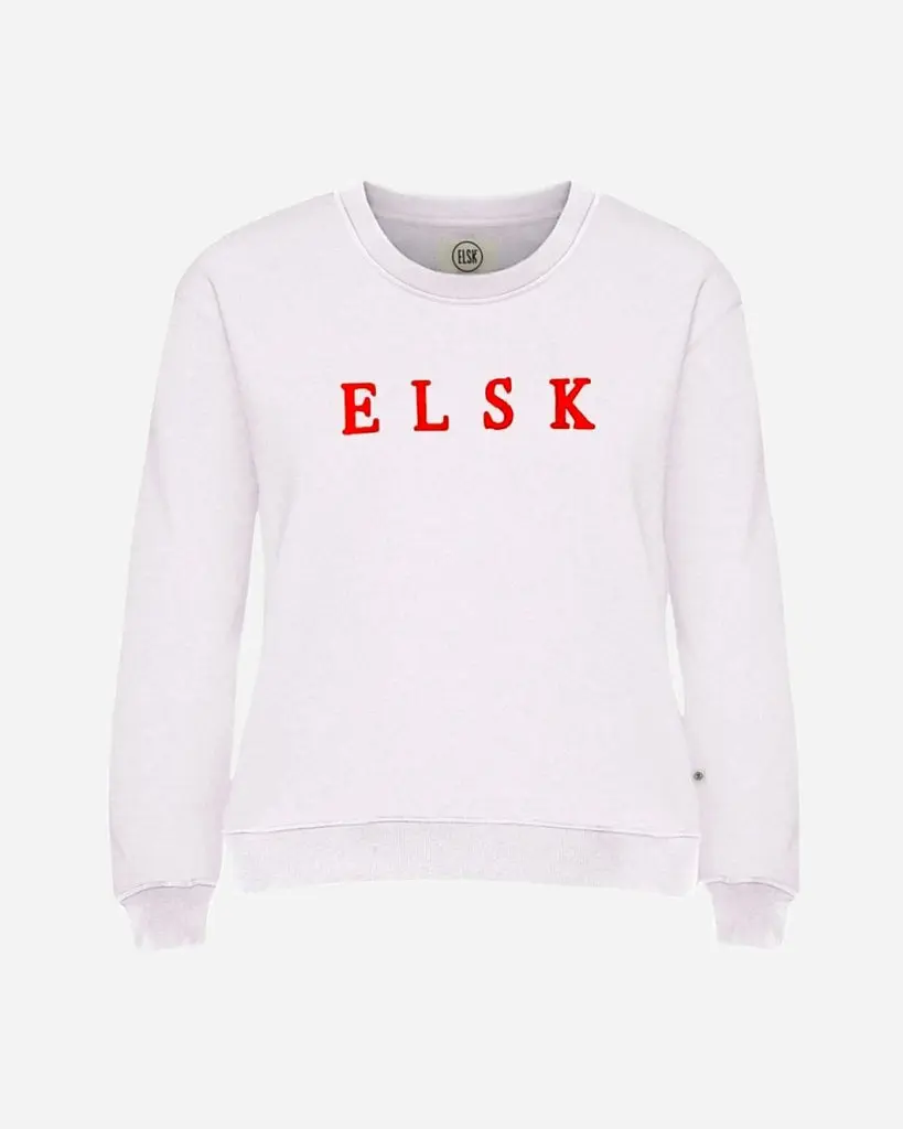 Chenille EMB. Ørum Women's Sweatshirt - Dusty Pink