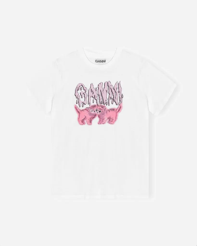 Basic Jersey Cats Relaxed T-shirt - Bright White