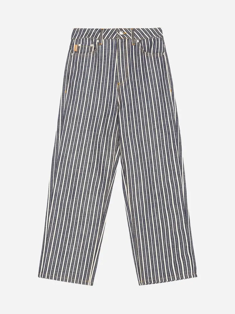 Mixed Stripe Denim Jeans - Dark Indigo