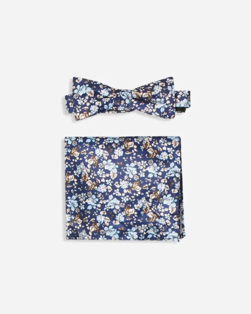 Our Flower Bow Tie - Navy Flower