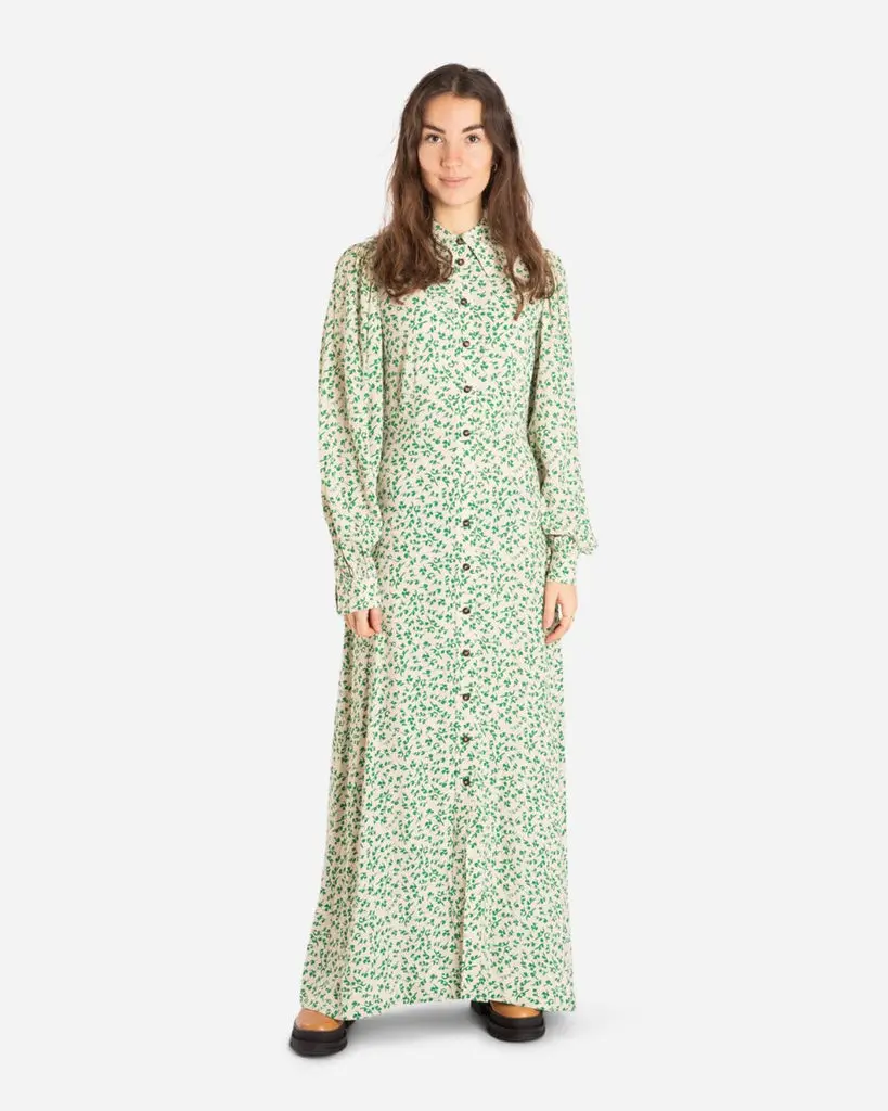 Printed Crepe Maxi Dress - Tapioca