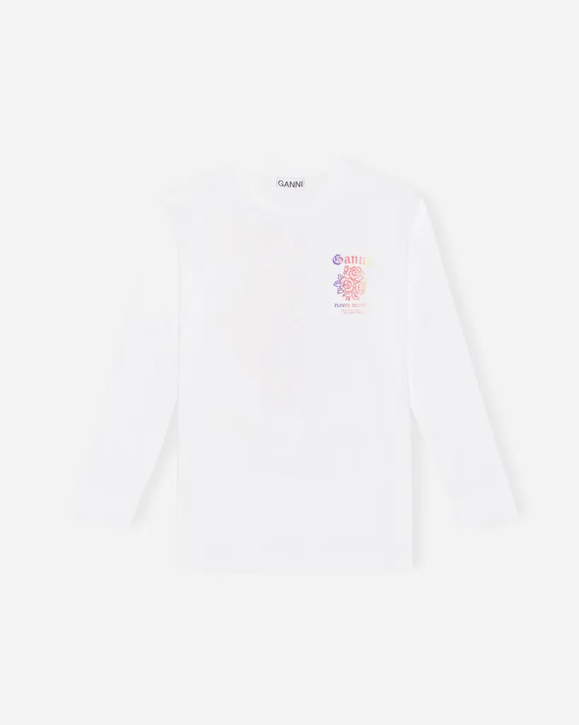 Light Cotton Jersey Long Sleeve T-shirt - Bright White