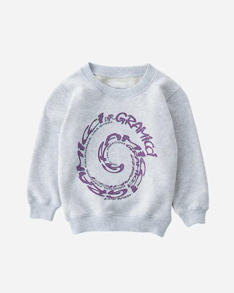 Teens Swirl Sweatshirt - Ash Heather