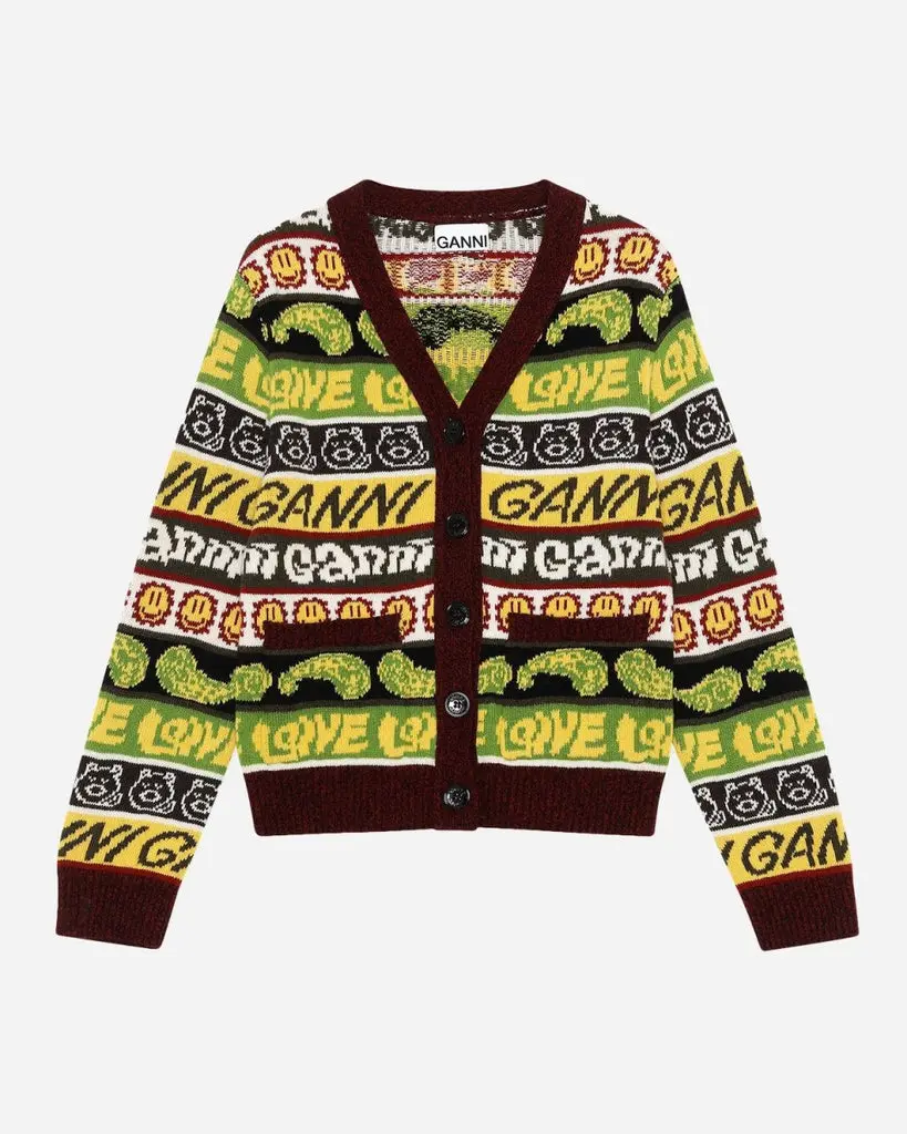 Wool Mix Cardigan - Multicolour