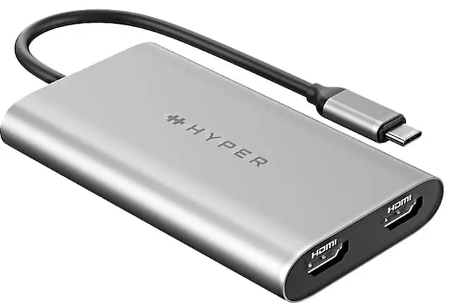 Hyper HyperDrive dobbel HDMI USB adapter